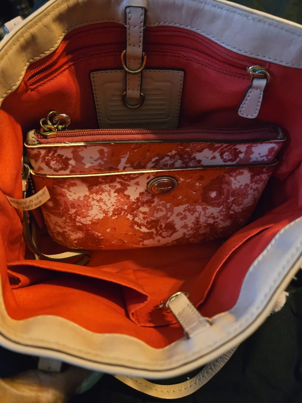 Coach Small Peyton Floral Print Tote (Style F52086 With Matching Wristlet